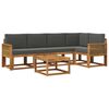 vidaXL Utomhussoffset 6 pcs Naturlig och Antracit Massivt Akaciatr&auml;