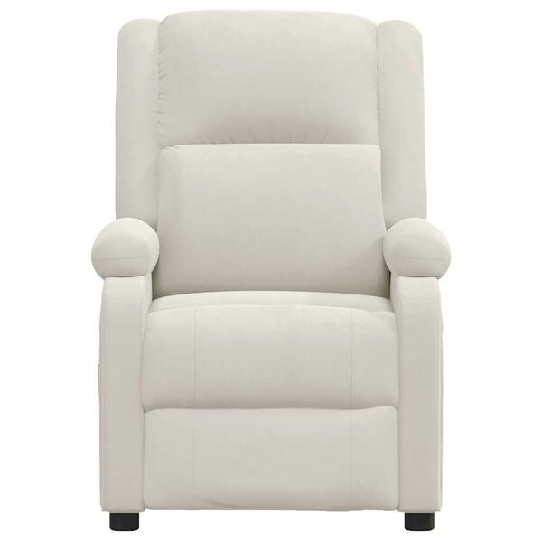 vidaXL Massagef&aring;t&ouml;lj gr&auml;ddvit sammet