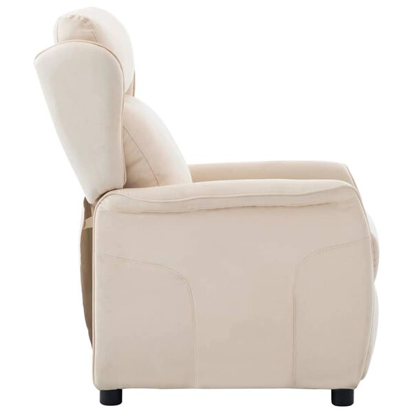 vidaXL Reclinerf&aring;t&ouml;lj Kr&auml;m 66.5 x 94 x 101.5 cm Polyester