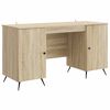 vidaXL Skrivbord Sonoma-ek 142,5 x 50 x 75 cm Konstruerat tr&auml;