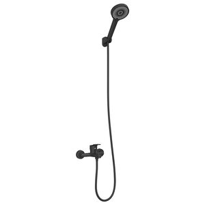 vidaXL Duschhuvud Set Svart G 1 / 2 tum