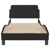 vidaXL Bed Frame with Headboard "Dover" Black 90x200 cm Fabric