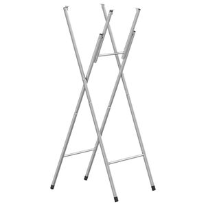vidaXL Hopf&auml;llbara barbordsben silver 45x53x108 cm galvaniserat st&aring;l