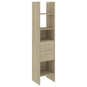 vidaXL Bokhylla sonoma-ek 40x35x180 cm konstruerat tr&auml;