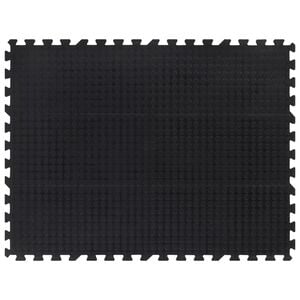 vidaXL Golvplatta gummi svart 12 mm 90x120 cm