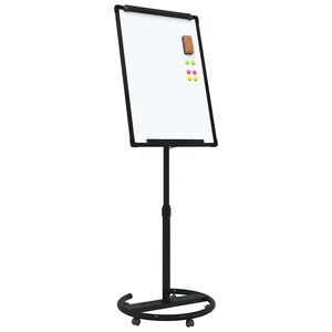 vidaXL Magnetisk whiteboard Svart och Vitt 62 x 62,5 x 197 cm EPS