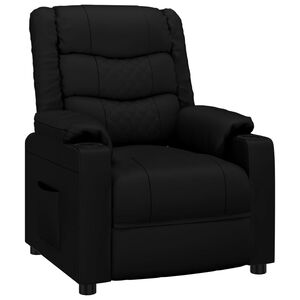 vidaXL Reclinerf&aring;t&ouml;lj svart konstl&auml;der