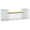 vidaXL Tr&auml;dg&aring;rdsb&auml;nk gabiondesign 183x41x60,5 cm impregnerad furu