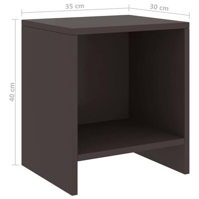 vidaXL Sängbord mörkbrun 35x30x40 cm massiv furu