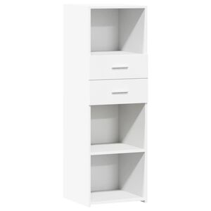vidaXL H&ouml;gsk&aring;p vit 40x42,5x124 cm konstruerat tr&auml;