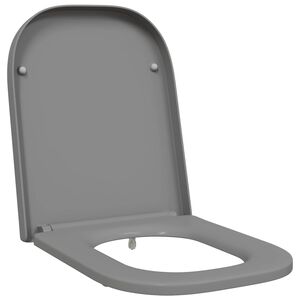 vidaXL Toalettstol Gr&aring; 47,5 x 35 x 3,6 cm Duroplast