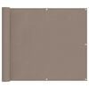 vidaXL Balkong Sk&auml;rm Taupe 100 x 700 cm Oxford Tyg