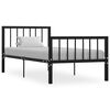 vidaXL S&auml;ngram utan madrass svart metall 100x200 cm