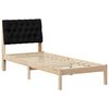 vidaXL S&auml;ngram med Kl&auml;dd Huvudgavel Brun 75 x 190 cm Massiv furu