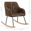 vidaXL Gungstol brun tyg