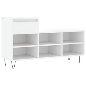 vidaXL Skosk&aring;p vit 102x36x60 cm konstruerat tr&auml;