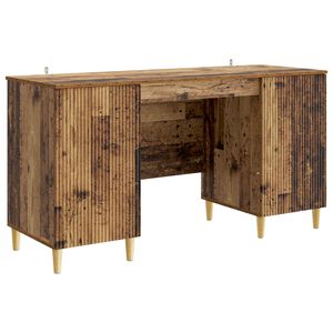vidaXL Skrivbord Gammalt tr&auml; 142,5 x 50 x 75 cm Konstruerat tr&auml;