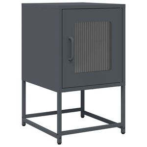 vidaXL S&auml;ngbord antracit 36x39x60,5 cm kallvalsat st&aring;l