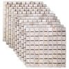 vidaXL Mosaikplattor Gr&auml;ddvit 30 x 30 cm Marmor