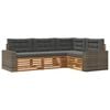 vidaXL Utomhussoffset 4 pcs Naturlig och Antracit