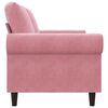 vidaXL Soffa 2-sits rosa 140 cm sammet