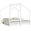 vidaXL S&auml;ngram f&ouml;r barns&auml;ng vit 2x(80x160) cm massiv furu