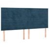 vidaXL S&auml;nggavel m&ouml;rkbl&aring; 160x5x118/128 cm sammet