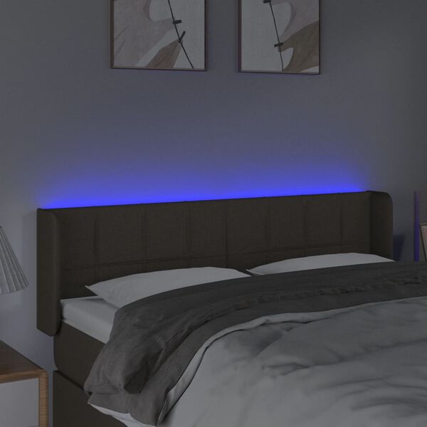 vidaXL S&auml;nggavel LED taupe 147x16x78/88 cm tyg