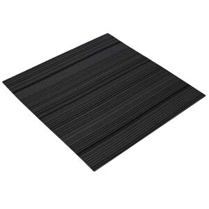 vidaXL Mattan platta Randig Ljusgr&aring; 50 x 50 cm 36 st PP och Bitumen