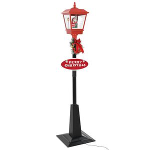 vidaXL Gatlykta med jultomte 180 cm LED