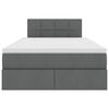 vidaXL Förvaringssäng med LED Mörkgrå 120 x 190 cm Polyester