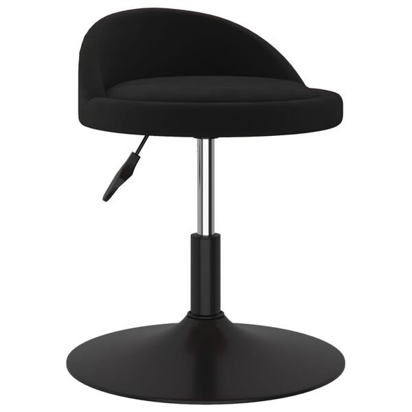 vidaXL Snurrbar matstol svart sammet