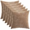 vidaXL Kudd&ouml;verdrag 6 st HEERLEN Brun 35 x 35 cm Chenilletyg
