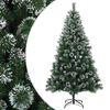 vidaXL Konstgjord julgran 120 cm PVC och metall Gr&ouml;n