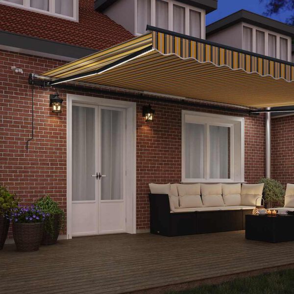 vidaXL Markis tyg med Flerf&auml;rgsdesign 500 &times; 300 cm Polyester