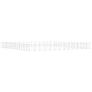 vidaXL Husdjursbur svart 52 paneler 455x455x35 cm st&aring;l