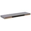 vidaXL Sv&auml;vande v&auml;gghyllor 2 st gr&aring; 80x23,5x3,8 cm MDF