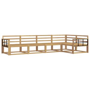 vidaXL Utomhussoffset 5 pcs Vit 327 x 168,5 x 73 cm Massivt Akaciatr&auml;