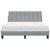 vidaXL Bed with Mattress "Hanko" Light Grey 120x200 cm Fabric