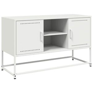 vidaXL TV-sk&aring;p vit 100,5x39x60,5 cm st&aring;l