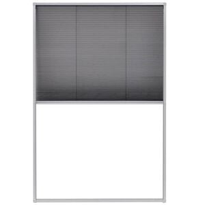 vidaXL Plisserat insektsn&auml;t f&ouml;r f&ouml;nster 80x120 cm aluminium