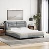 vidaXL Bed with Mattress "Hvar" Light Grey 160x200 cm Fabric
