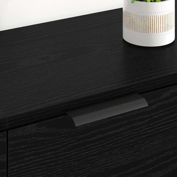 vidaXL Sk&aring;p med l&aring;da 2 pcs Svart Ek 60 x 30 x 70 cm Konstruerat tr&auml;