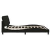 vidaXL Bed Frame with LED without Mattress Black 200x200 cm Fabric