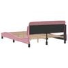 vidaXL Bed Frame with Headboard "Dover" Pink 140x200 cm Velvet