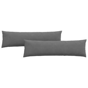 vidaXL Sofakuddar 2 pcs M&ouml;rkgr&aring; 145 x 40 cm tyg