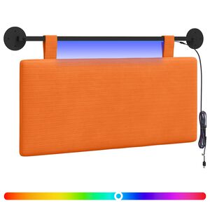 vidaXL H&auml;ngande s&auml;nggavel Med LED-lampa Orange Kordread tyg