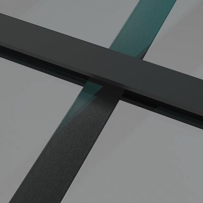 vidaXL Innerdörr 93x201,5 cm svart ESG-glas och aluminium