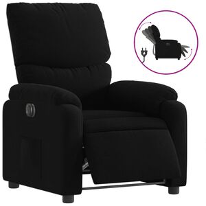 vidaXL Elektrisk reclinerf&aring;t&ouml;lj svart tyg