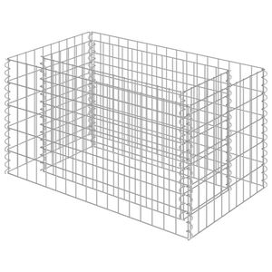 vidaXL Planteringsgabion upph&ouml;jd galvaniserat st&aring;l 90x50x50 cm